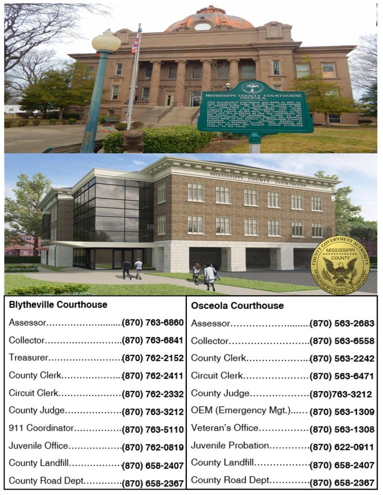 A courthouse with a list of numbers