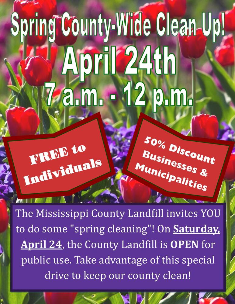 Spring county-wide clean up flyer
